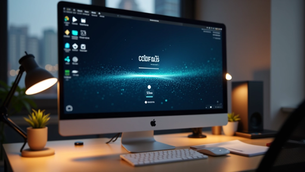 Desktop monitor showing loading spinner animation, progress indicator, and skeleton loading states with timing annotations