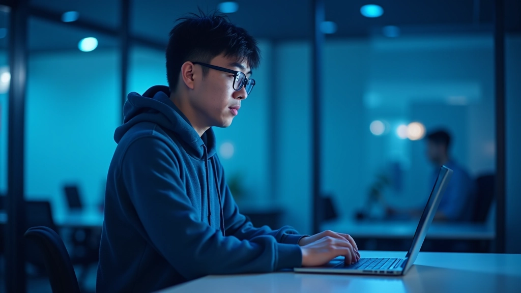 Laptop screen showing CSS animation code in VS Code with browser preview displaying animated button and elements