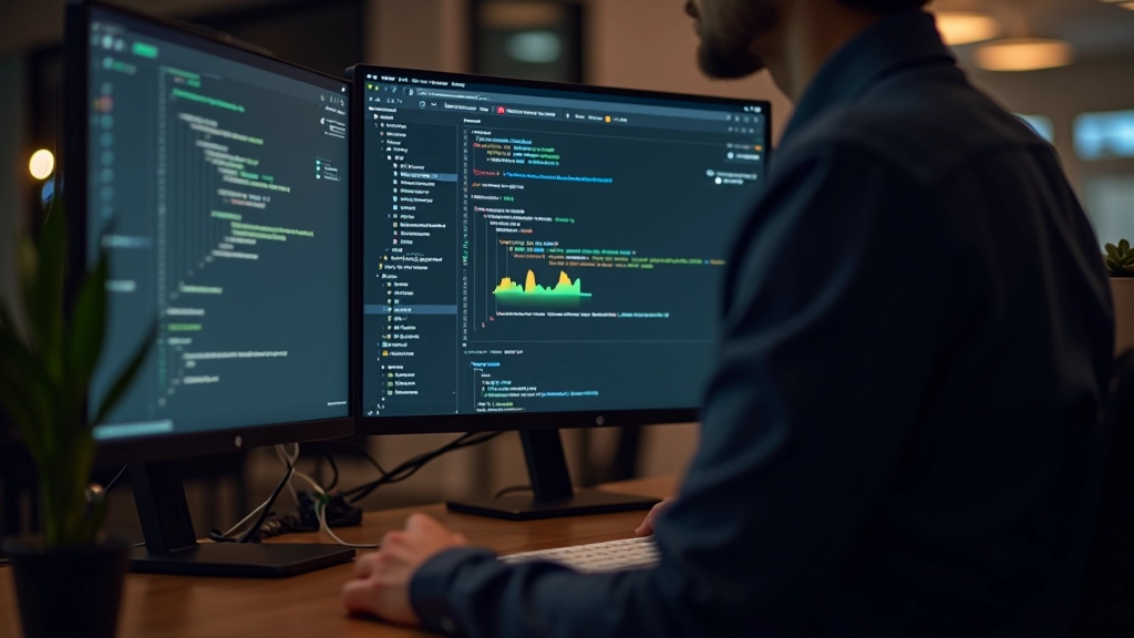 Performance monitoring dashboard showing animation frame rates and optimization metrics on a development screen