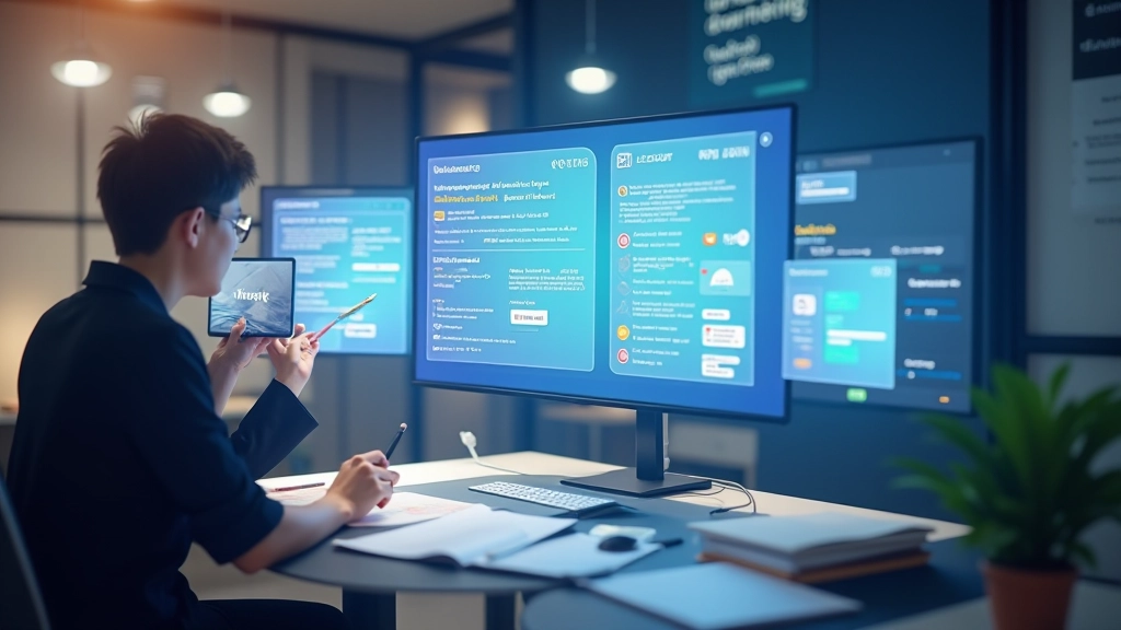 Educational platform interface with interactive animations